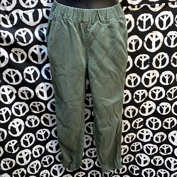 J.CREW GREEN ELASTIC WAIST/CUFF JOGGER PANTS SZ 000